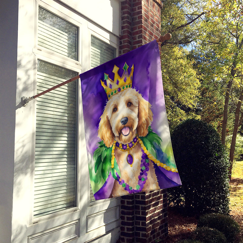 Buy this Goldendoodle King of Mardi Gras House Flag