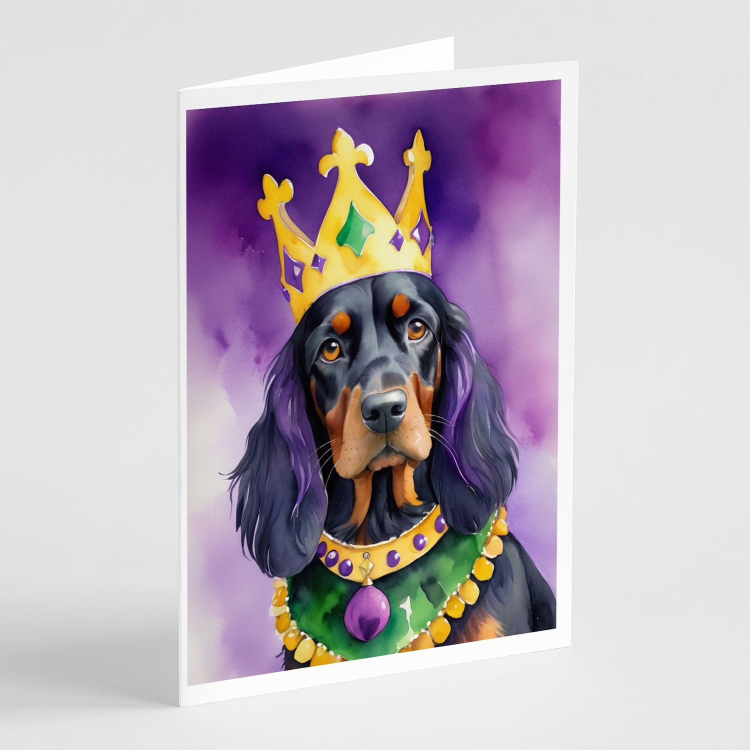 Buy this Gordon Setter King of Mardi Gras Greeting Cards Pack of 8