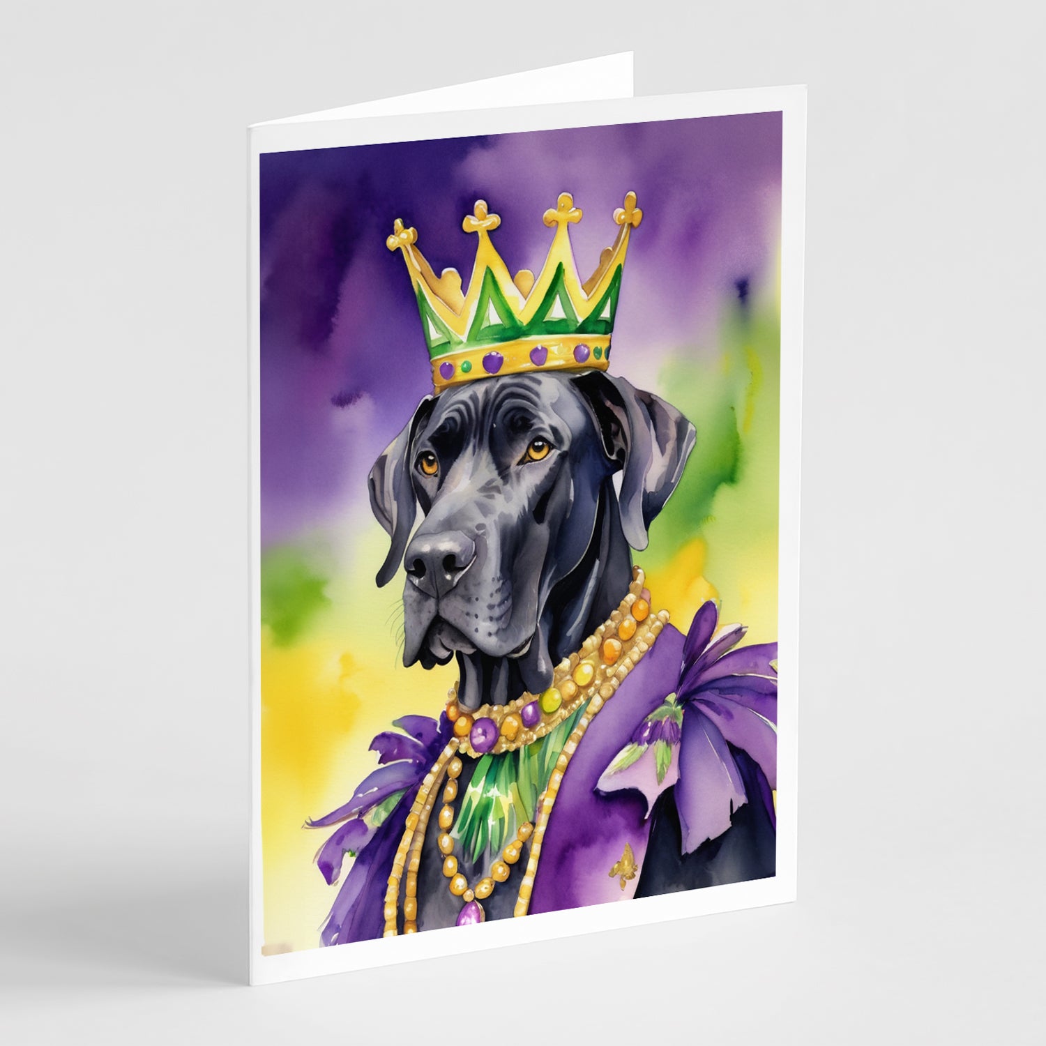 Buy this Great Dane King of Mardi Gras Greeting Cards Pack of 8