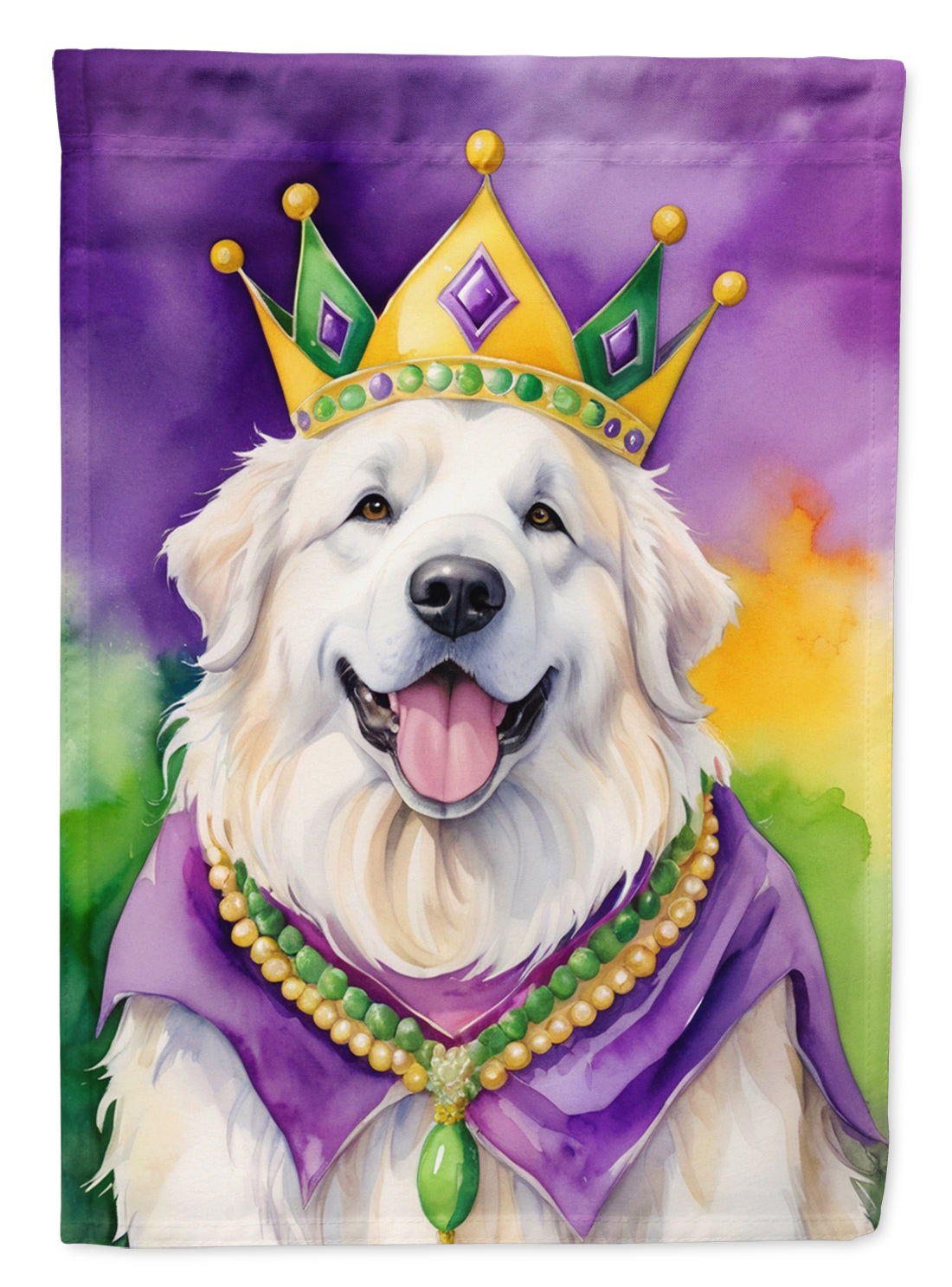 Buy this Great Pyrenees King of Mardi Gras House Flag