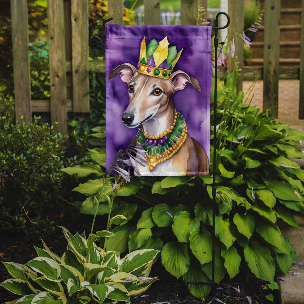 Greyhound King of Mardi Gras Garden Flag