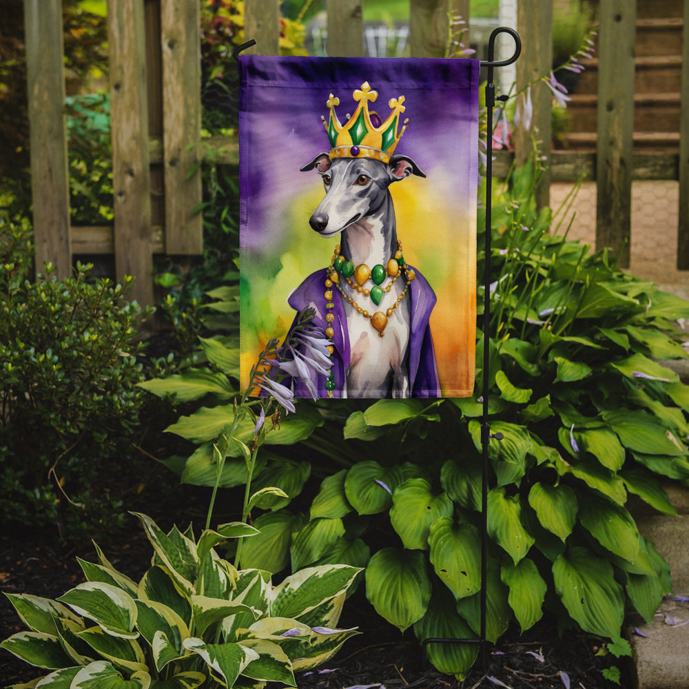 Greyhound King of Mardi Gras Garden Flag