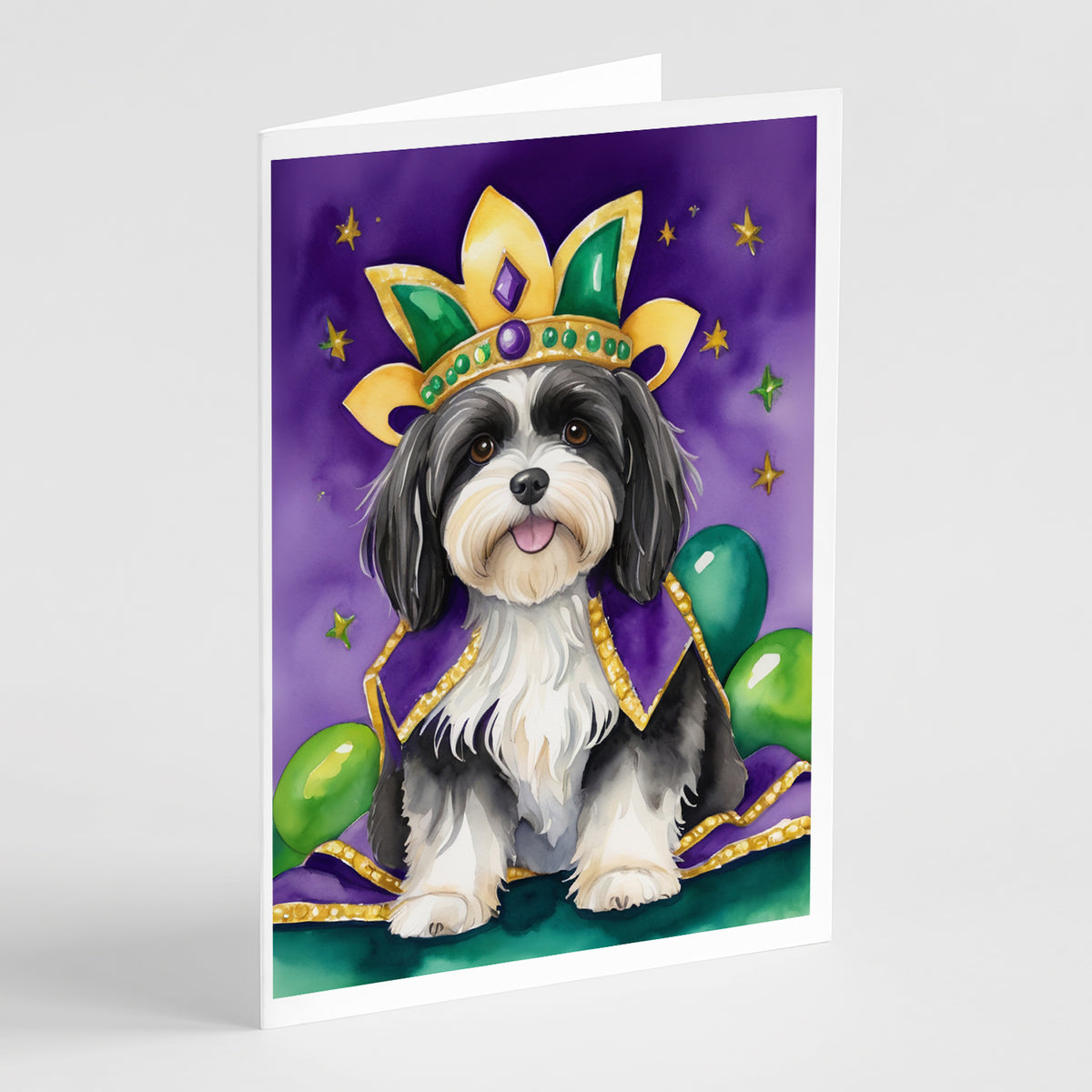 Buy this Havanese King of Mardi Gras Greeting Cards Pack of 8