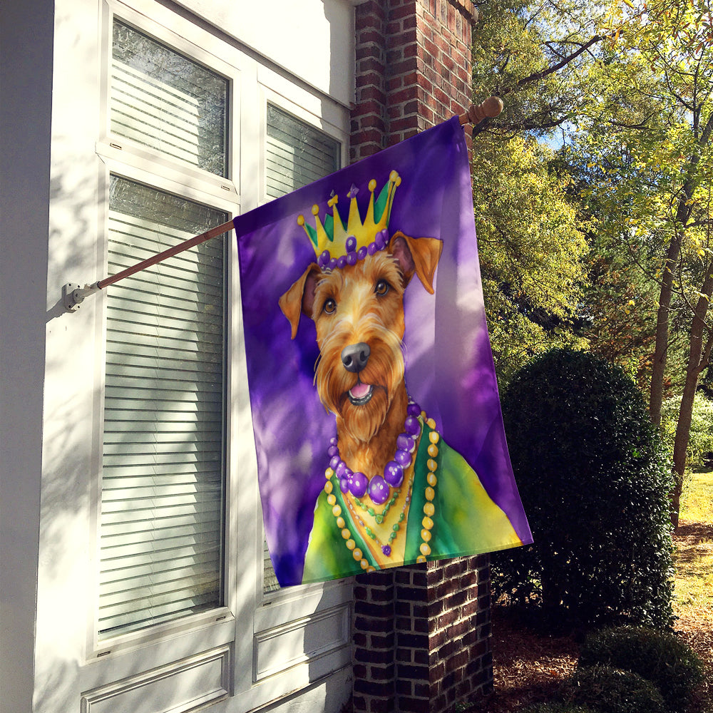 Irish Terrier King of Mardi Gras House Flag
