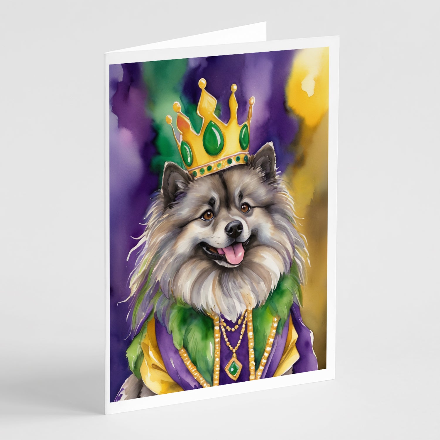 Buy this Keeshond King of Mardi Gras Greeting Cards Pack of 8