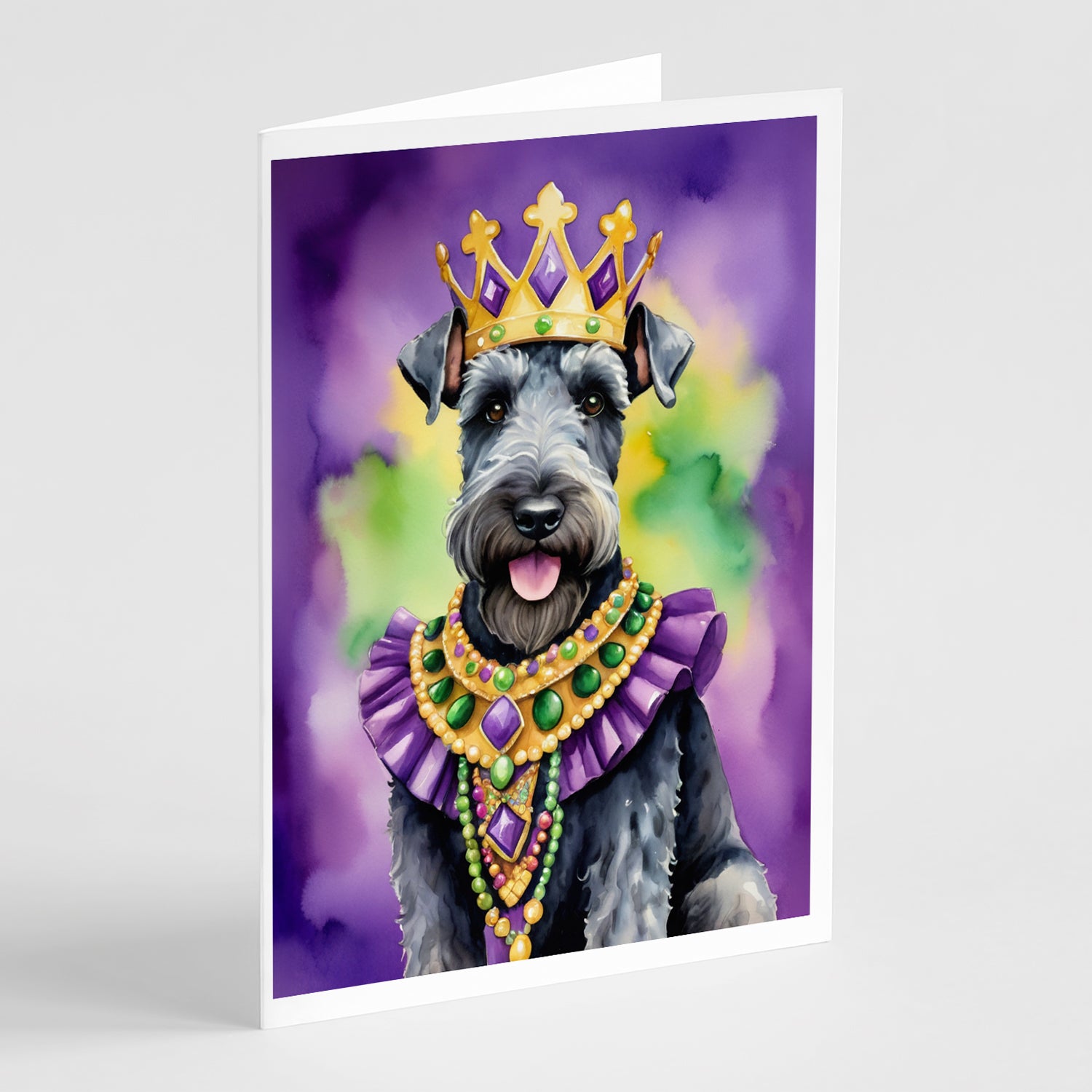 Buy this Kerry Blue Terrier King of Mardi Gras Greeting Cards Pack of 8