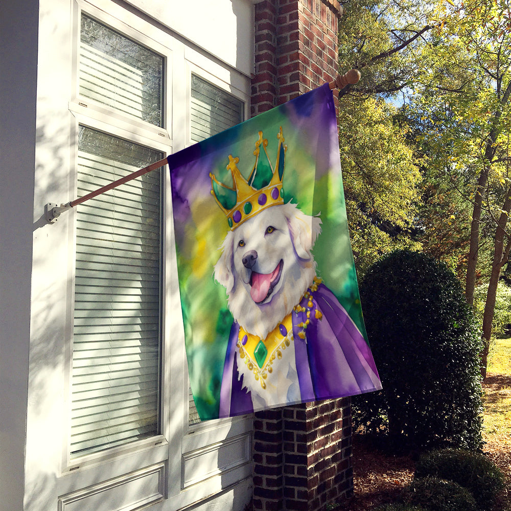 Kuvasz King of Mardi Gras House Flag