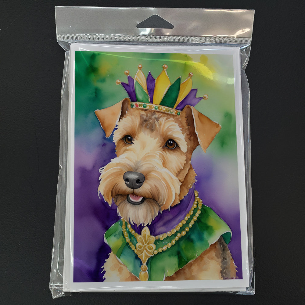 Lakeland Terrier King of Mardi Gras Greeting Cards Pack of 8
