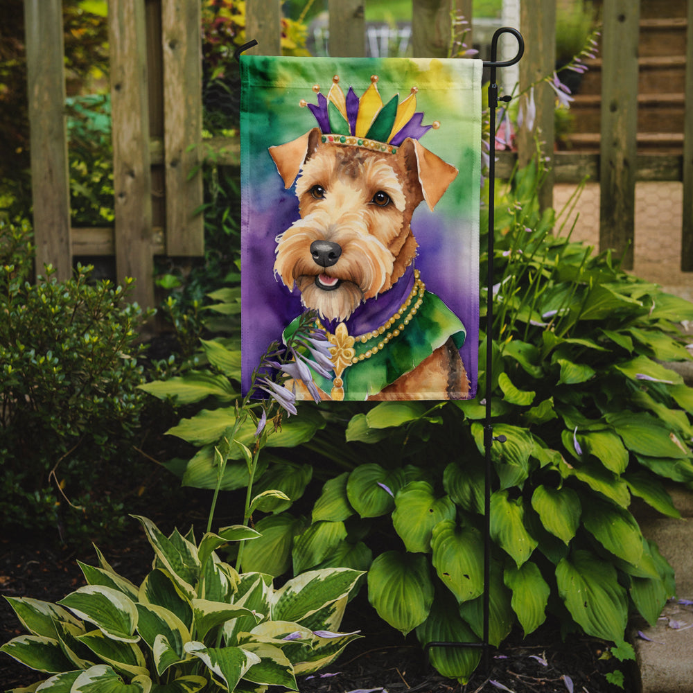 Lakeland Terrier King of Mardi Gras Garden Flag