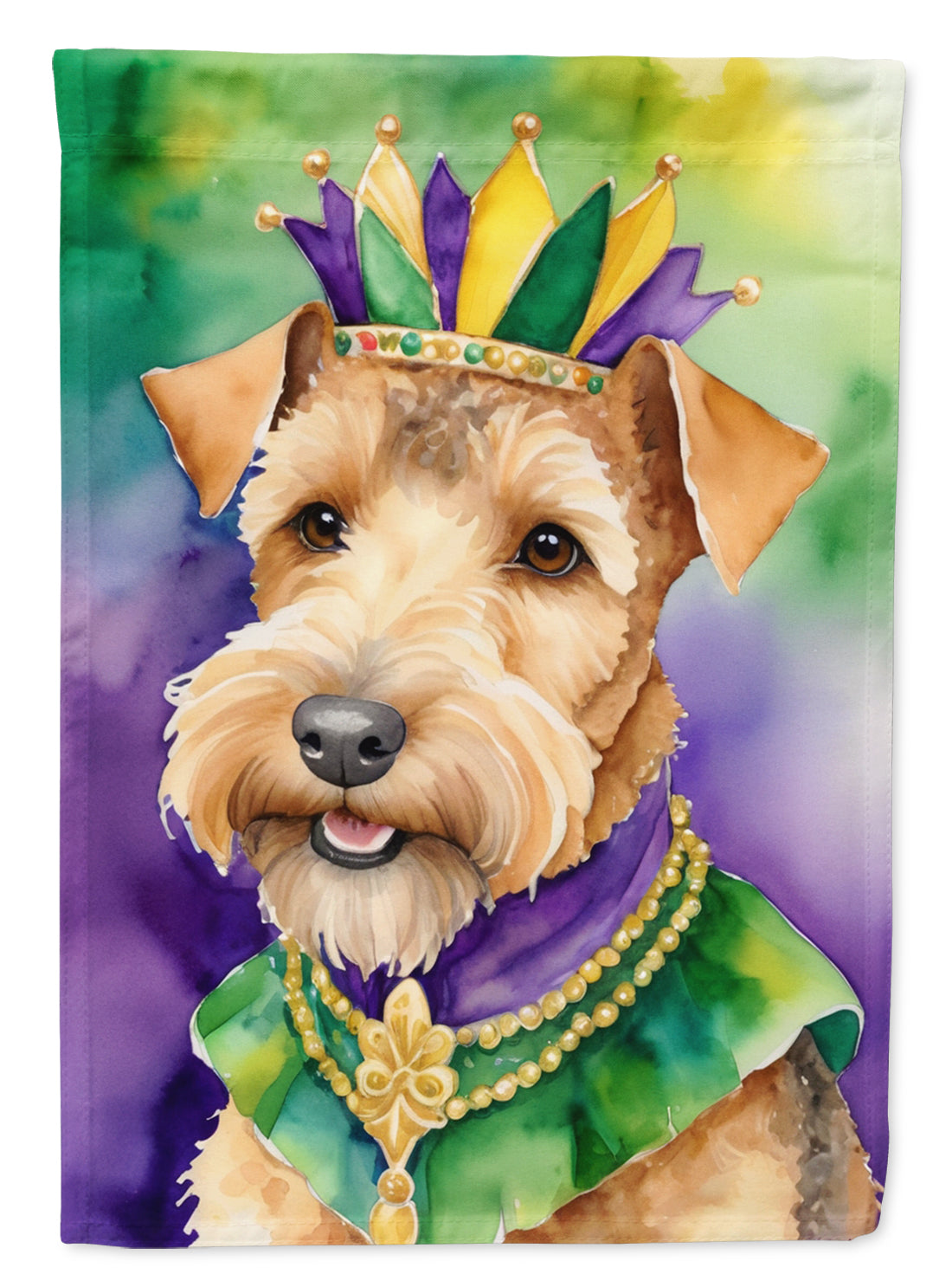 Buy this Lakeland Terrier King of Mardi Gras Garden Flag