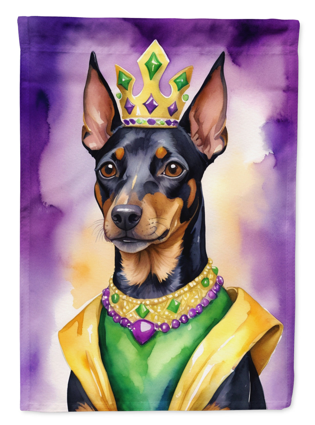Buy this Manchester Terrier King of Mardi Gras House Flag