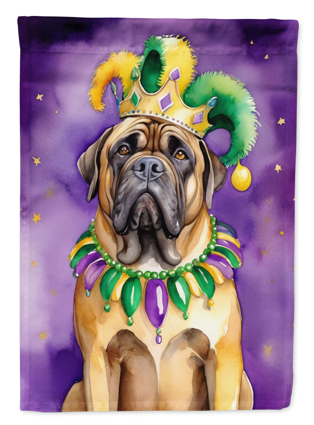 Buy this Mastiff King of Mardi Gras Garden Flag