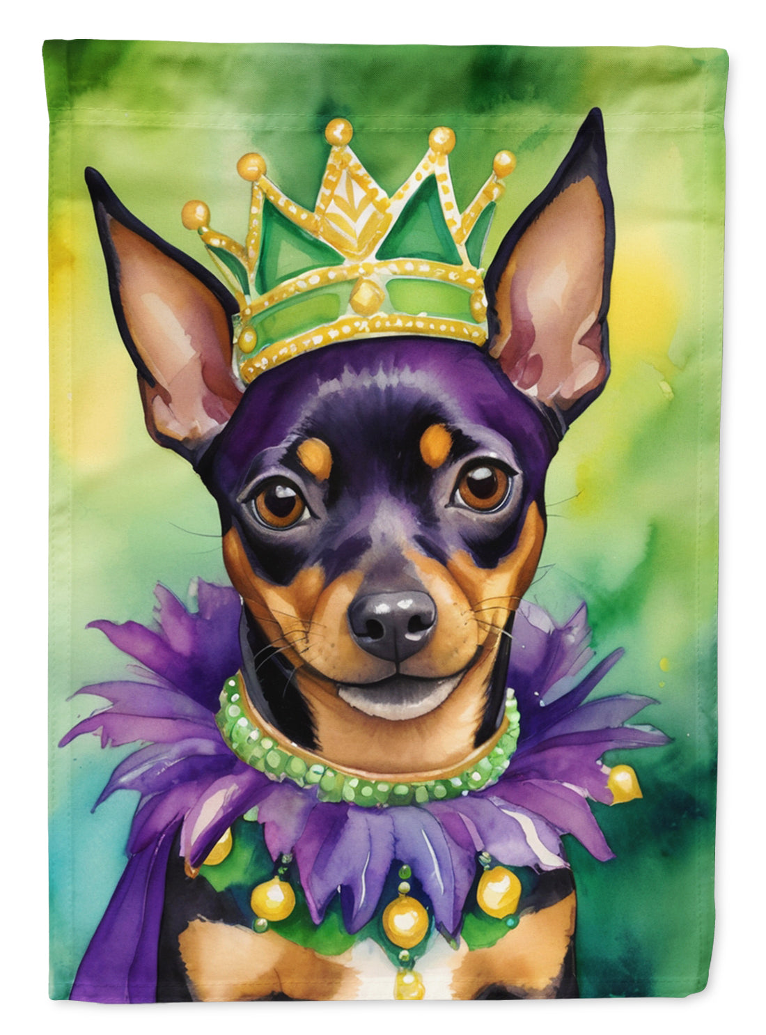 Buy this Miniature Pinscher King of Mardi Gras House Flag