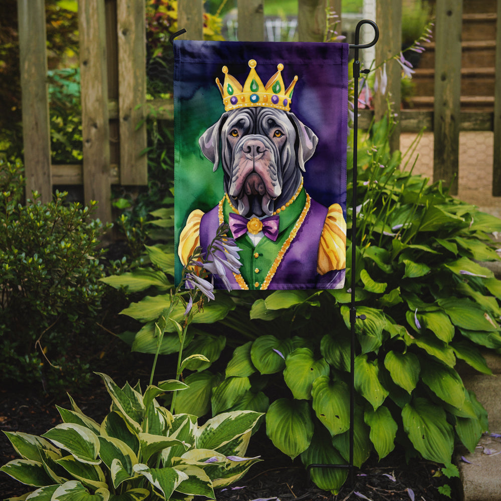 Neapolitan Mastiff King of Mardi Gras Garden Flag