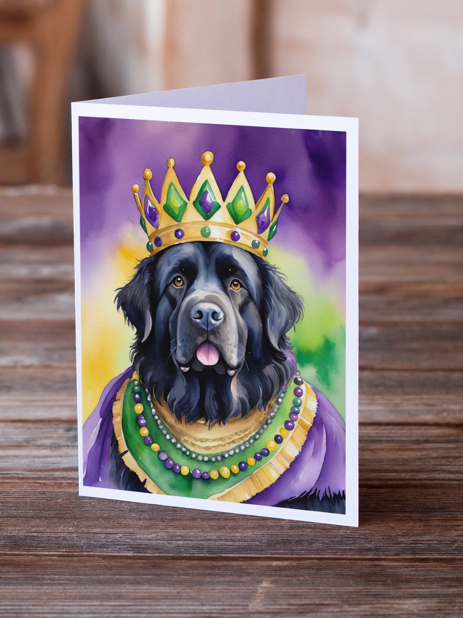 Newfoundland King of Mardi Gras Greeting Cards Pack of 8