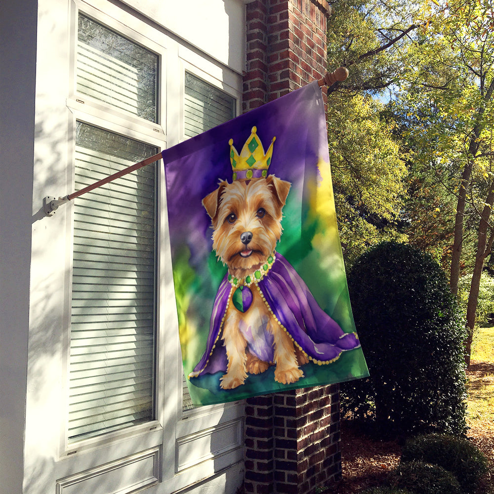 Norfolk Terrier King of Mardi Gras House Flag
