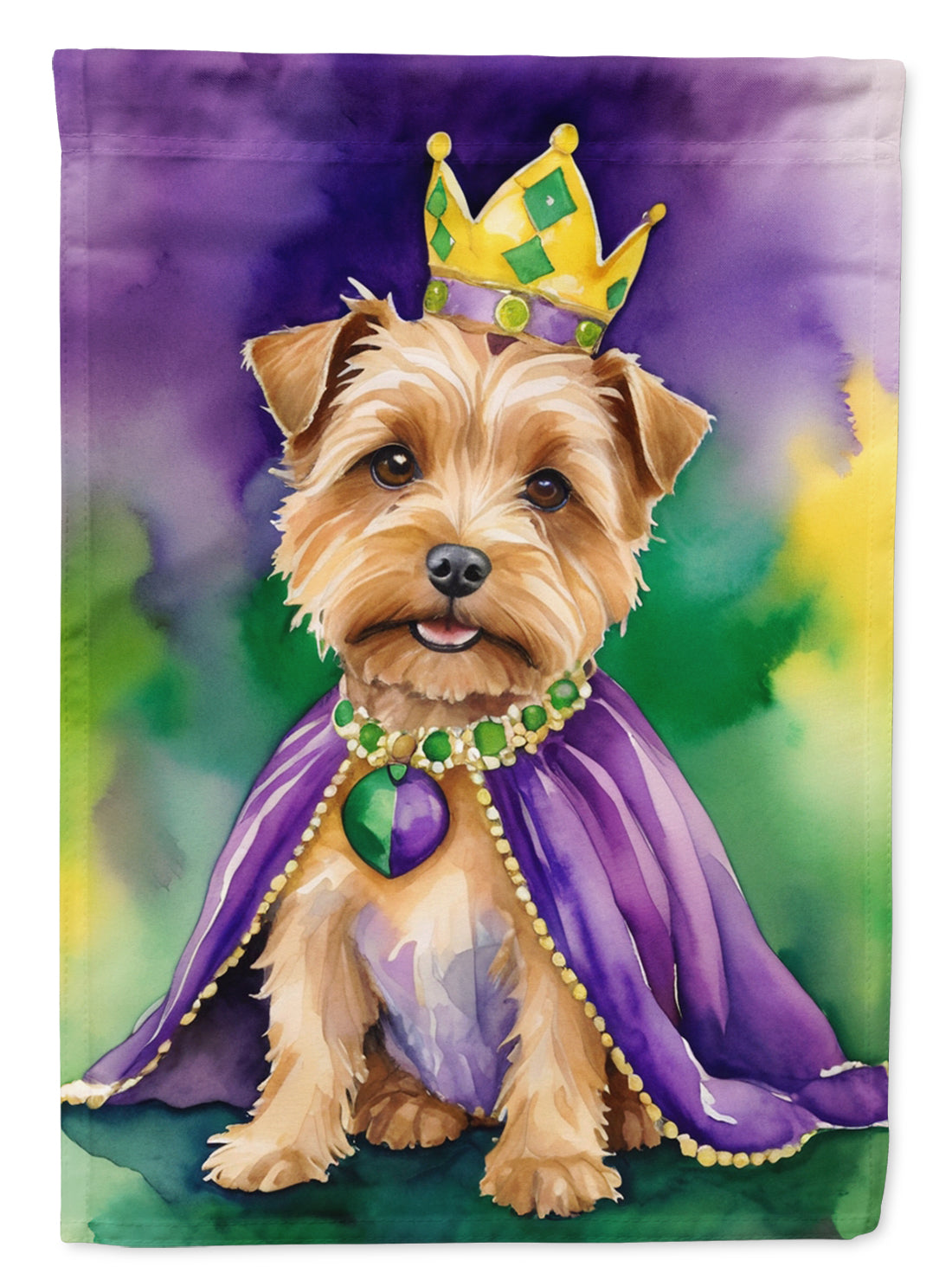 Buy this Norfolk Terrier King of Mardi Gras House Flag