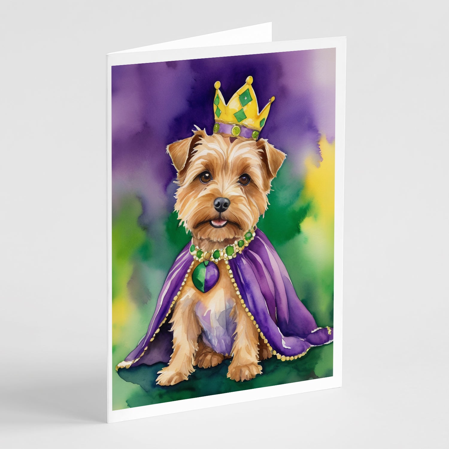 Buy this Norfolk Terrier King of Mardi Gras Greeting Cards Pack of 8