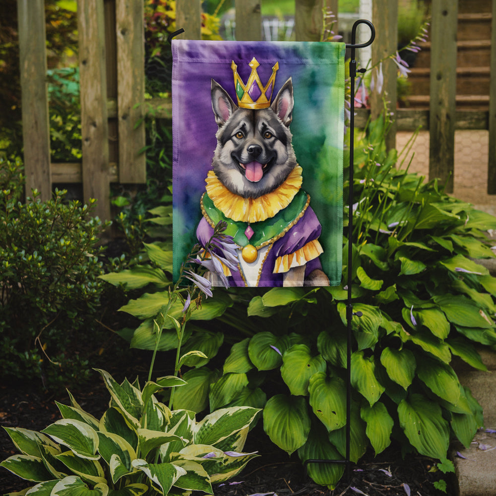 Buy this Norwegian Elkhound King of Mardi Gras Garden Flag