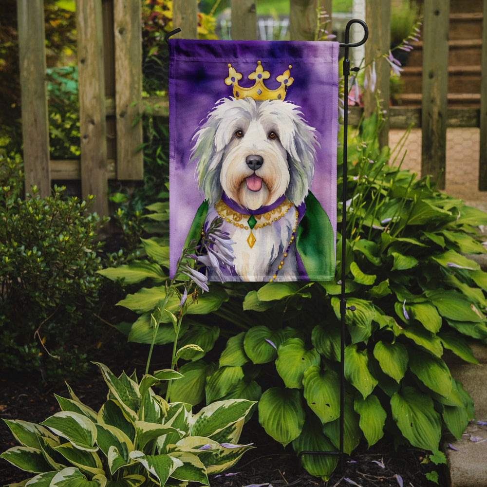 Caroline's Treasures Old English Sheepdog King of Mardi Gras Garden Flag - Vibrant Dog-Themed Yard Decor by Caroline's Treasures