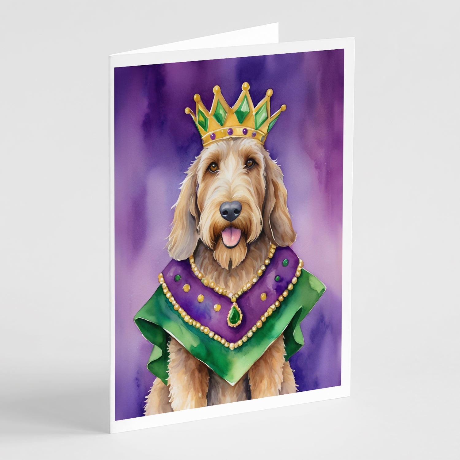 Buy this Otterhound King of Mardi Gras Greeting Cards Pack of 8
