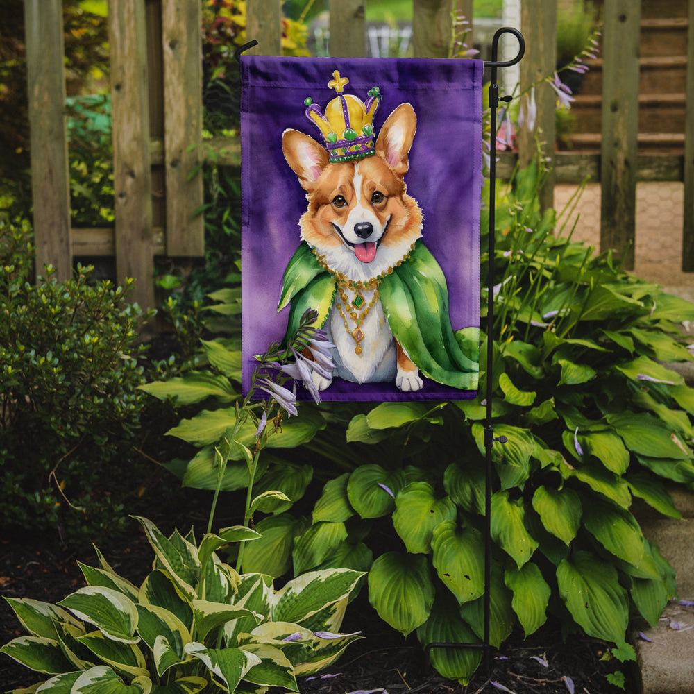 Buy this Corgi King of Mardi Gras Garden Flag