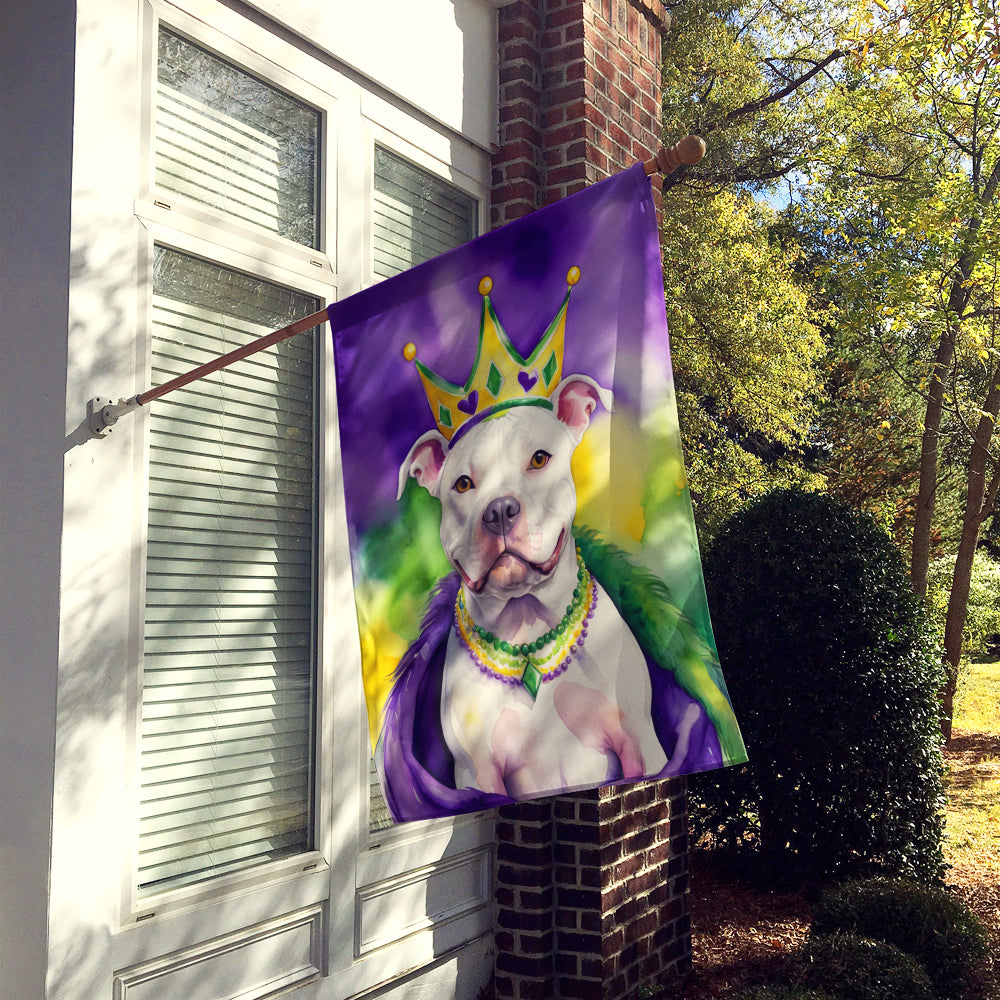 Pit Bull Terrier King of Mardi Gras House Flag
