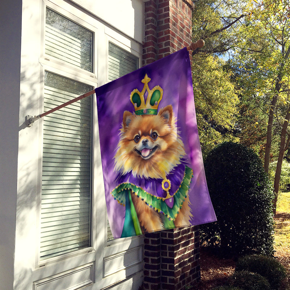 Buy this Pomeranian King of Mardi Gras House Flag