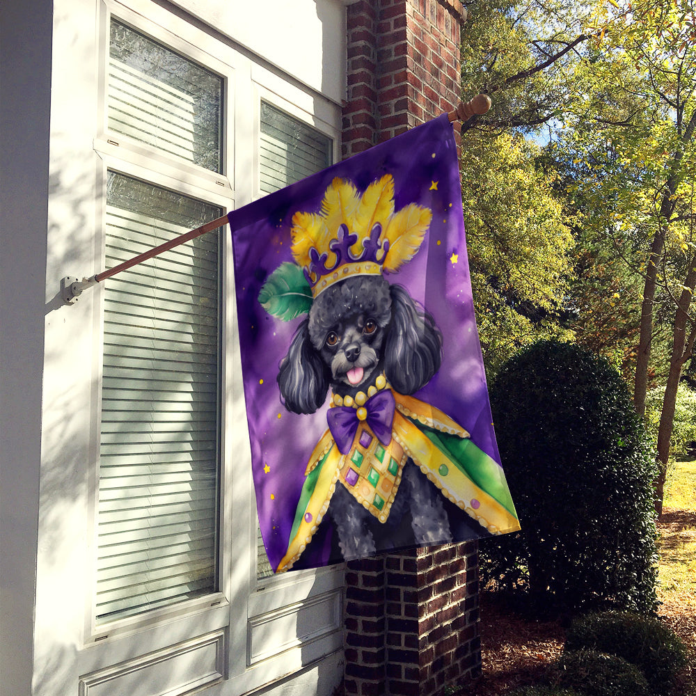 Buy this Black Poodle King of Mardi Gras House Flag