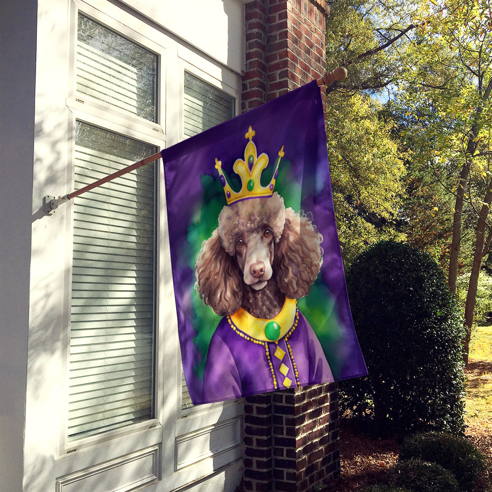Buy this Chocolate Poodle King of Mardi Gras House Flag