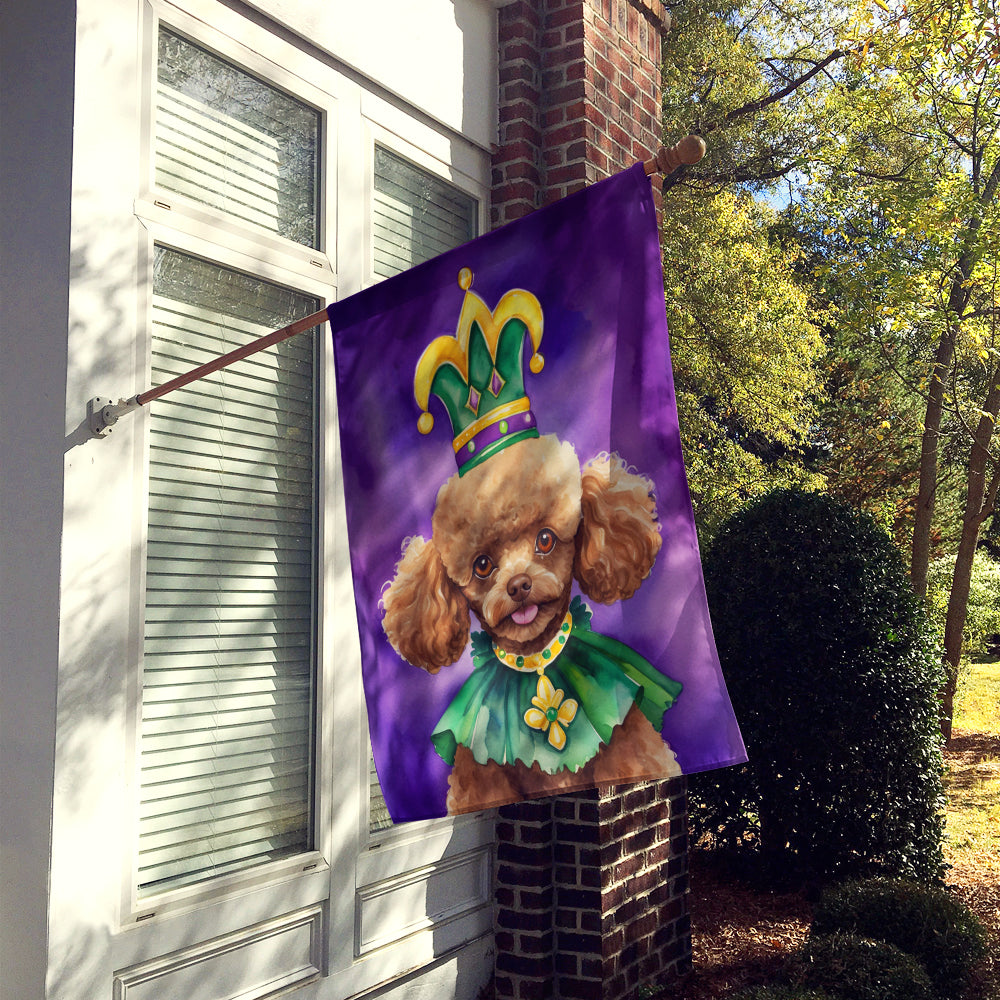 Poodle King of Mardi Gras House Flag