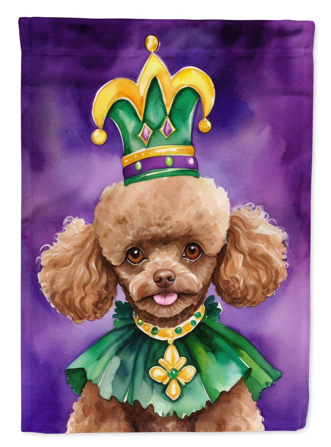 Buy this Poodle King of Mardi Gras Garden Flag