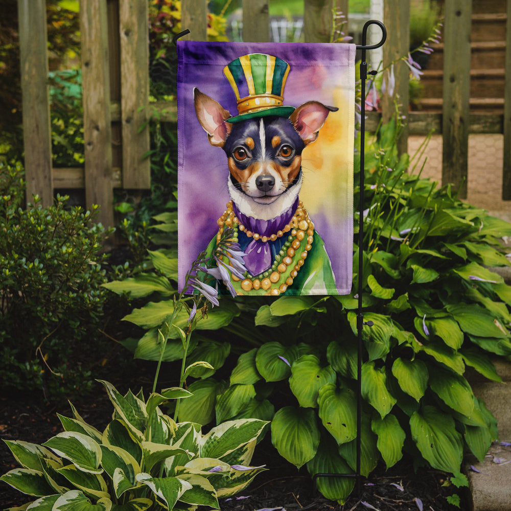 Buy this Rat Terrier King of Mardi Gras Garden Flag