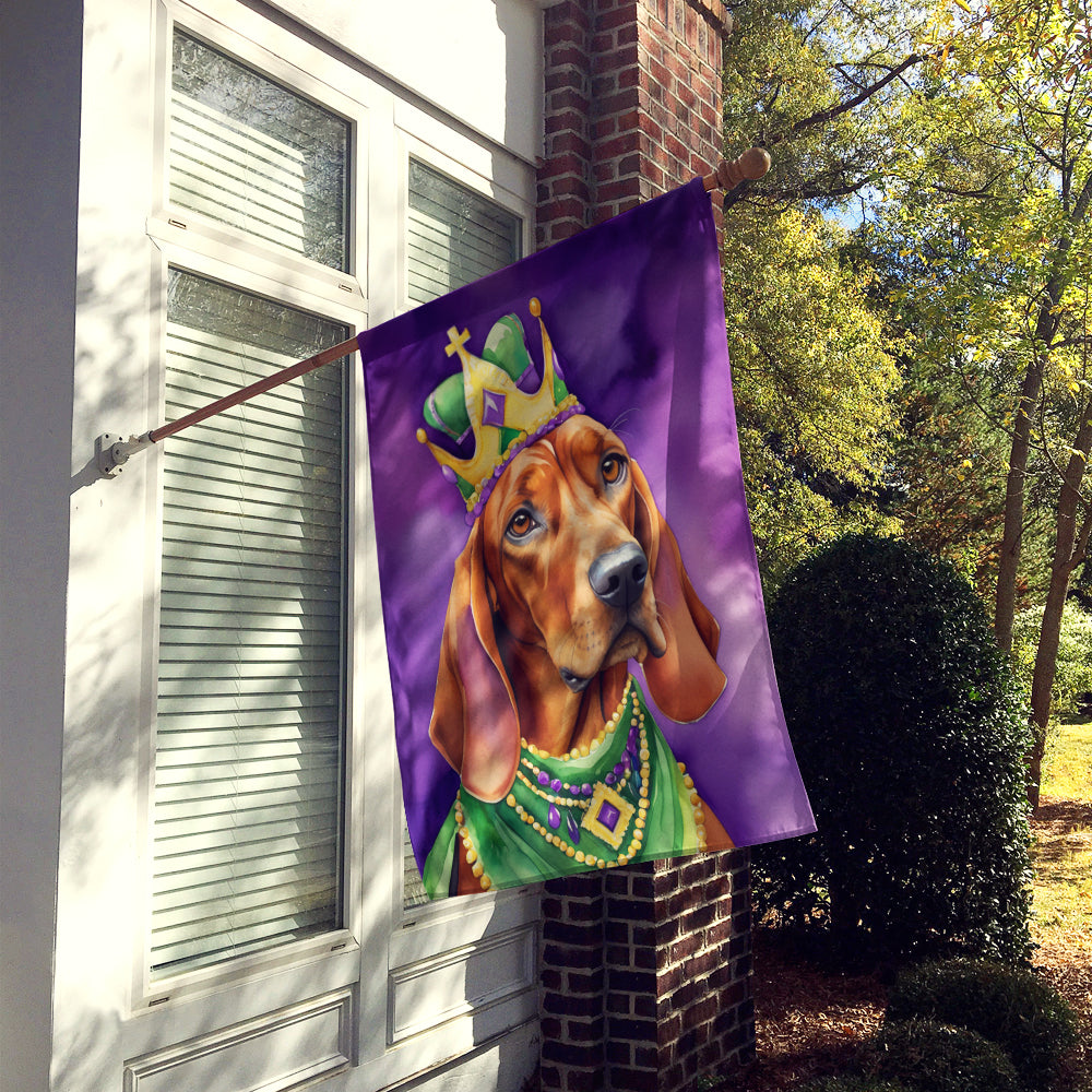 Redbone Coonhound King of Mardi Gras House Flag