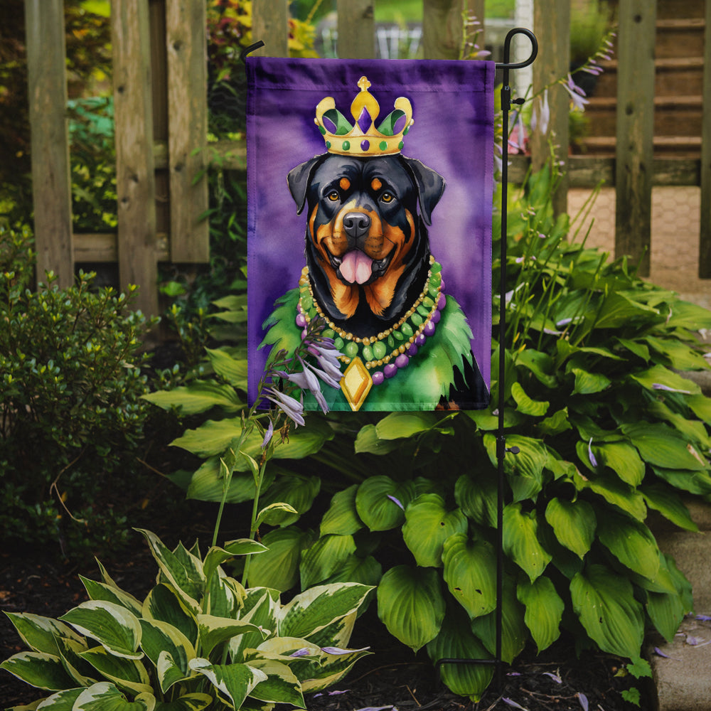 Buy this Rottweiler King of Mardi Gras Garden Flag
