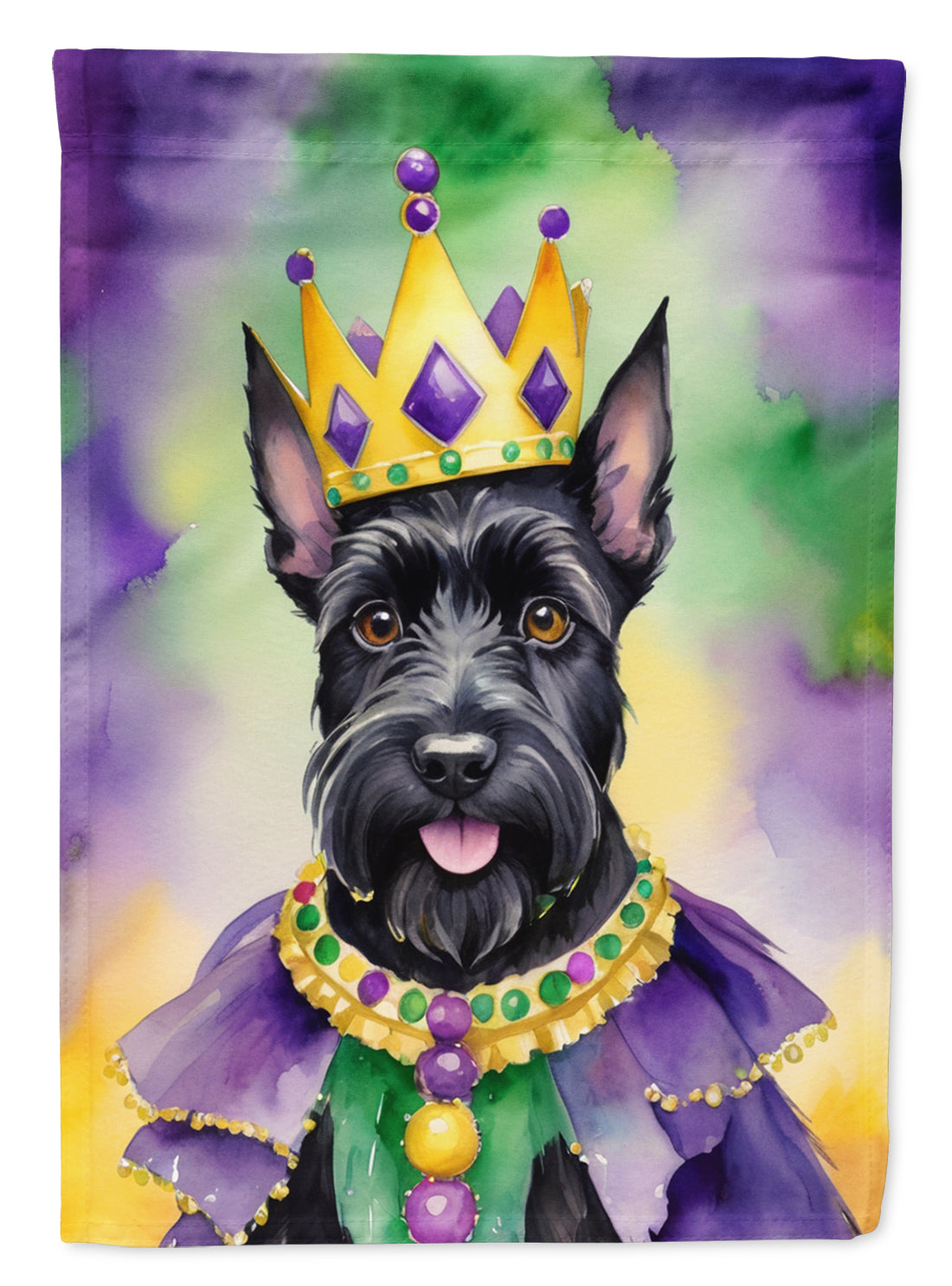 Buy this Scottish Terrier King of Mardi Gras Garden Flag