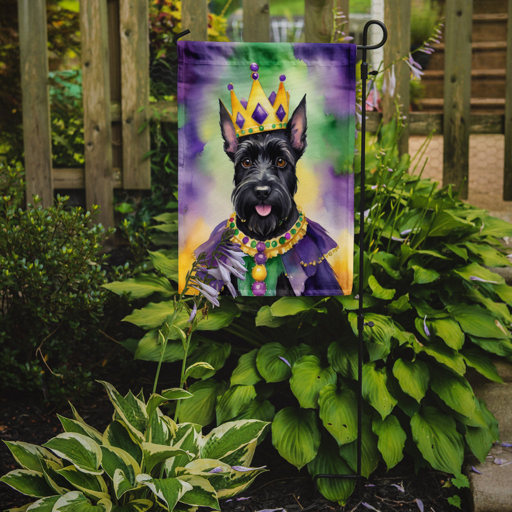 Scottish Terrier King of Mardi Gras Garden Flag