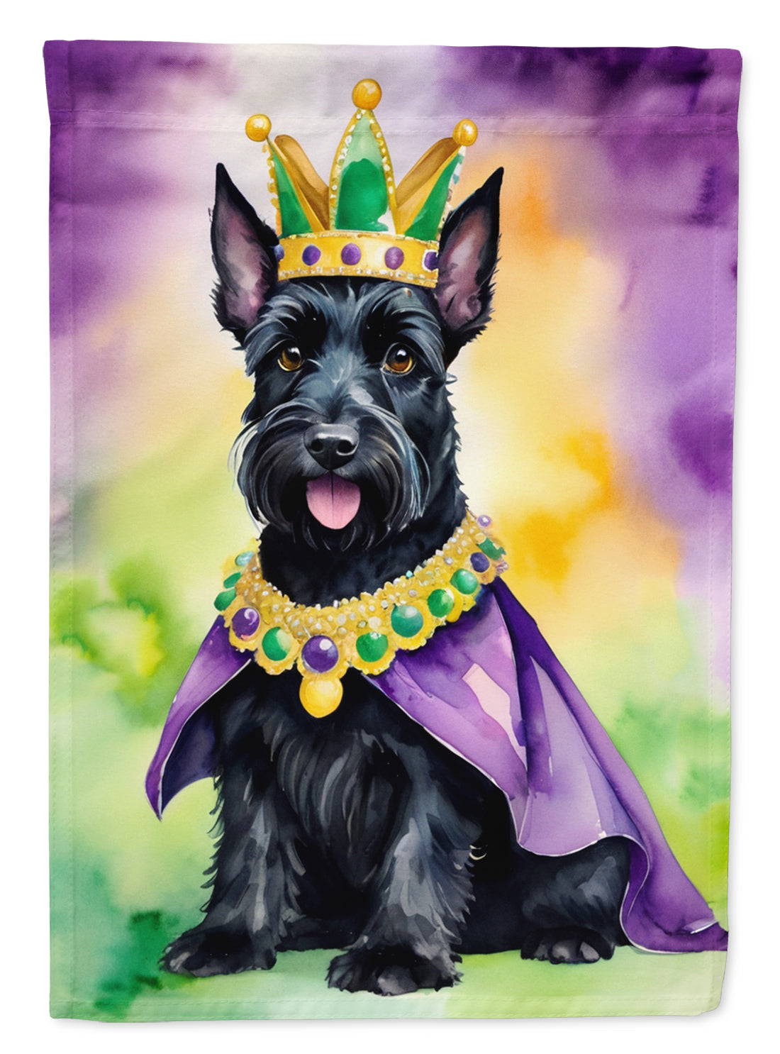 Buy this Scottish Terrier King of Mardi Gras House Flag