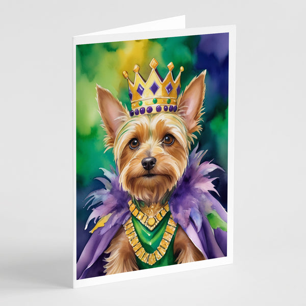 Buy this Silky Terrier King of Mardi Gras Greeting Cards Pack of 8