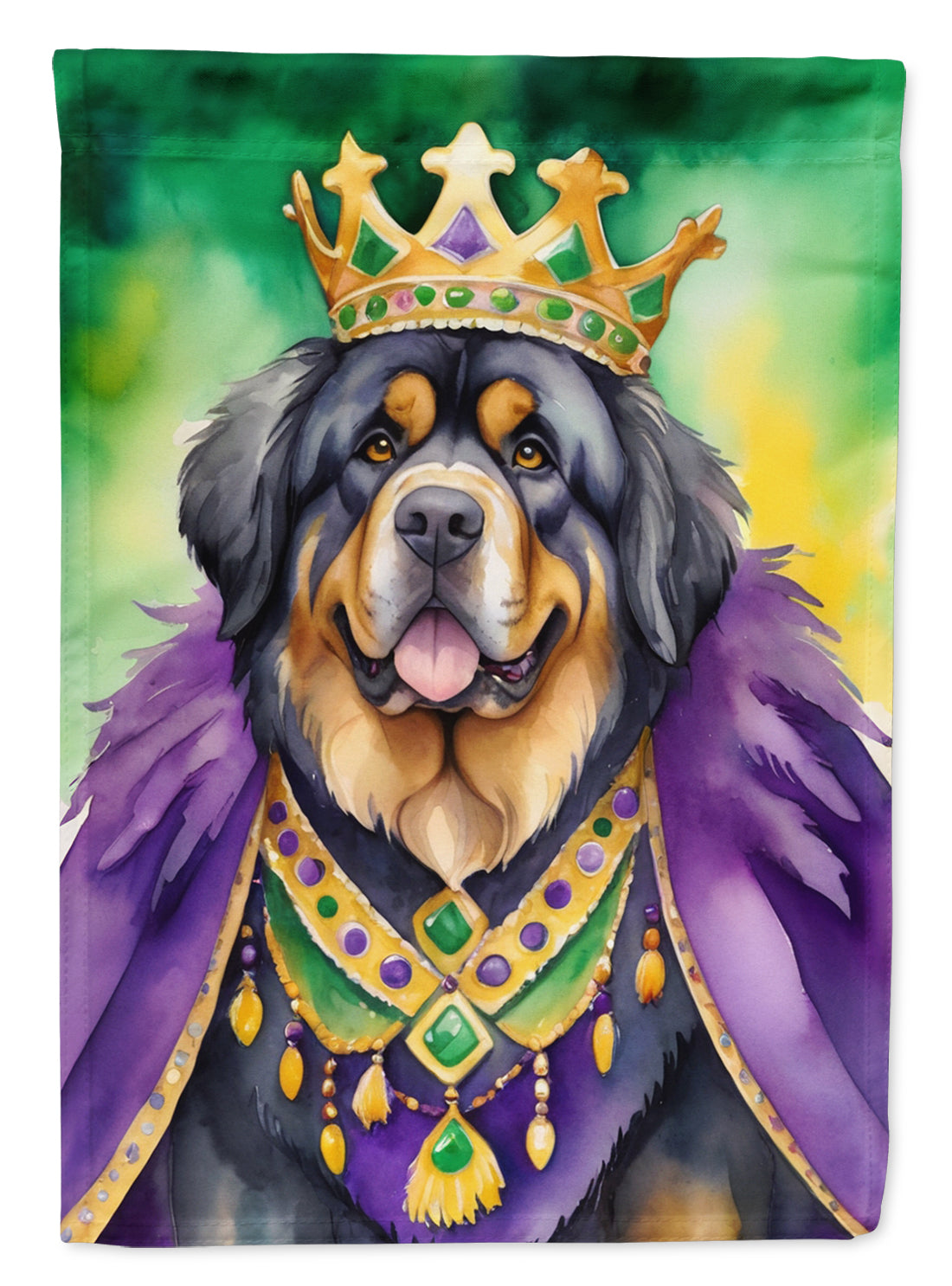 Buy this Tibetan Mastiff King of Mardi Gras House Flag