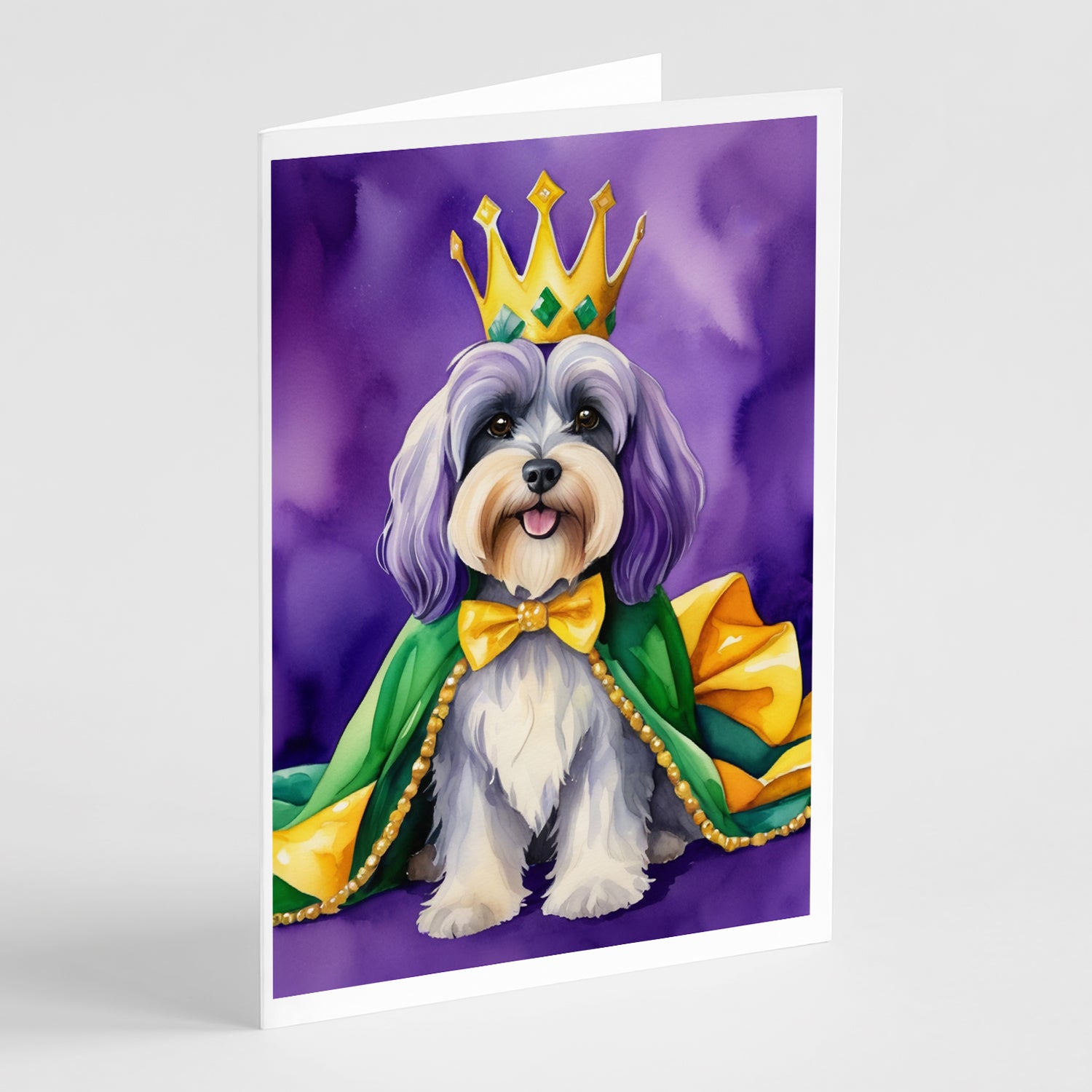 Buy this Tibetan Terrier King of Mardi Gras Greeting Cards Pack of 8