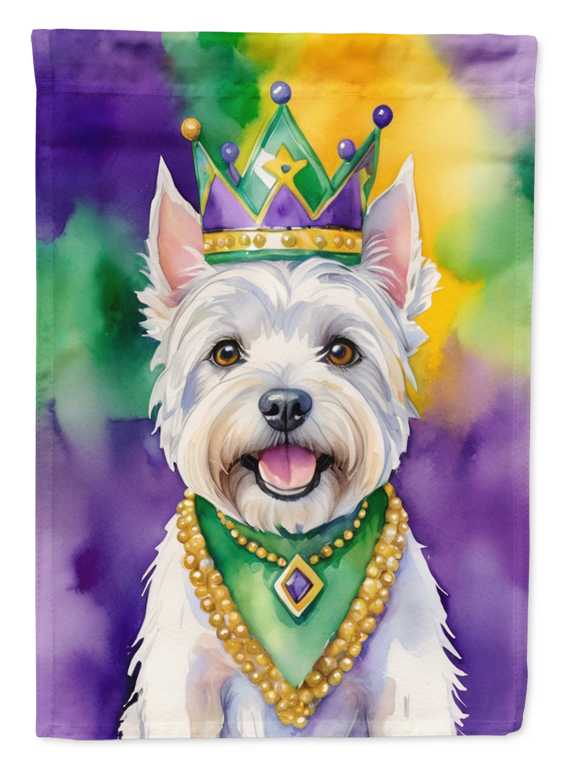 Buy this Westie King of Mardi Gras House Flag