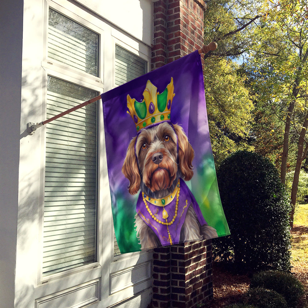 Buy this Wirehaired Pointing Griffon King of Mardi Gras House Flag