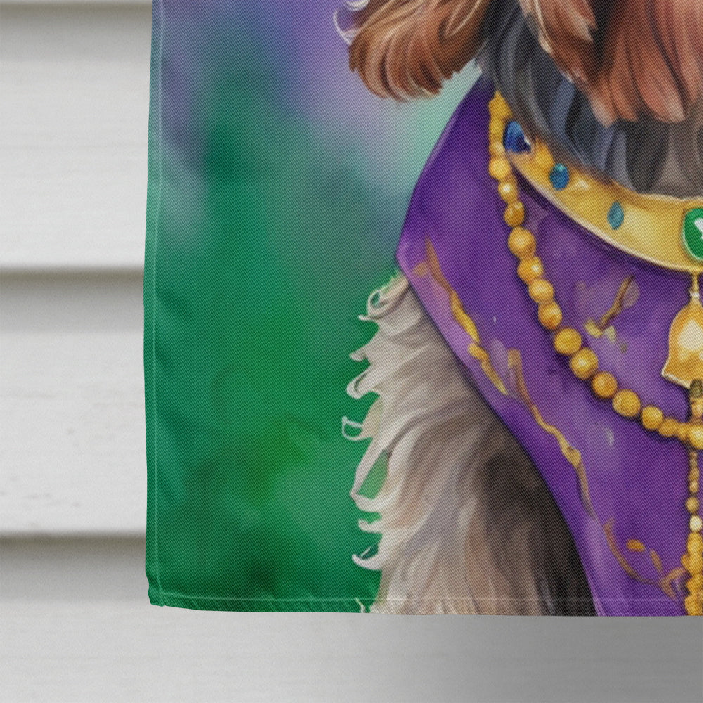 Wirehaired Pointing Griffon King of Mardi Gras House Flag
