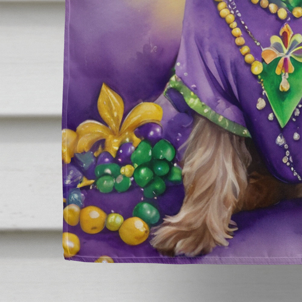 Wirehaired Pointing Griffon King of Mardi Gras House Flag
