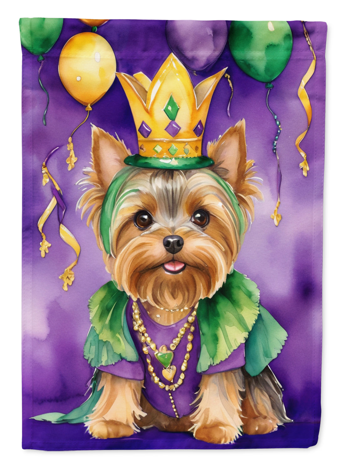 Buy this Yorkshire Terrier King of Mardi Gras House Flag