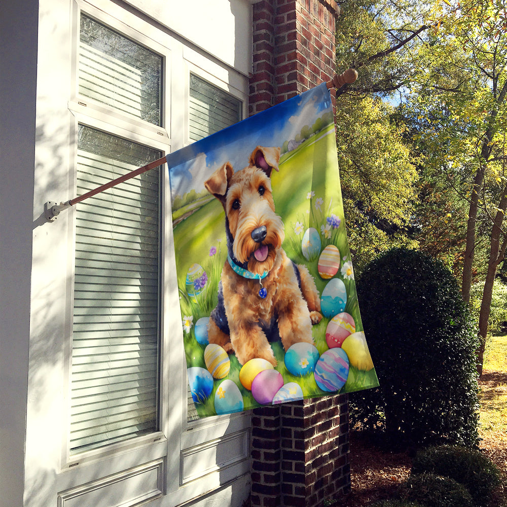 Airedale Terrier Easter Egg Hunt House Flag