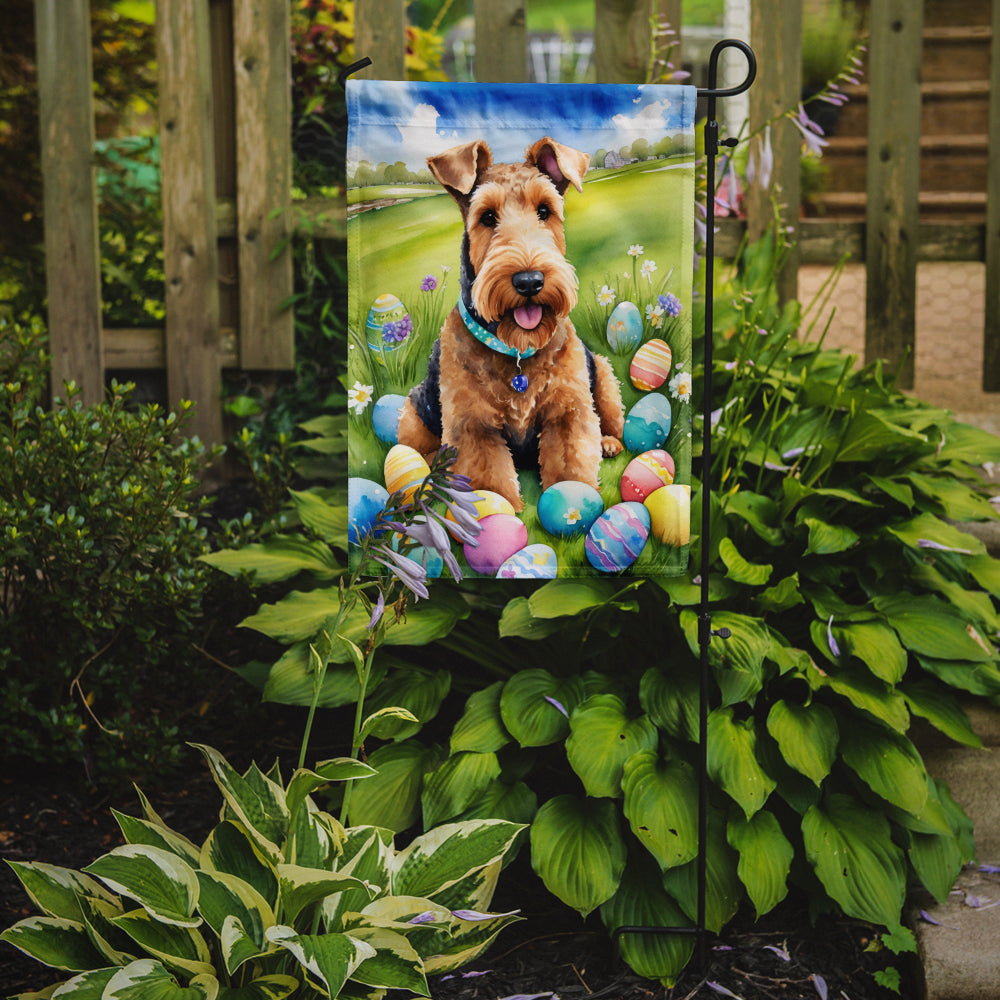 Airedale Terrier Easter Egg Hunt Garden Flag