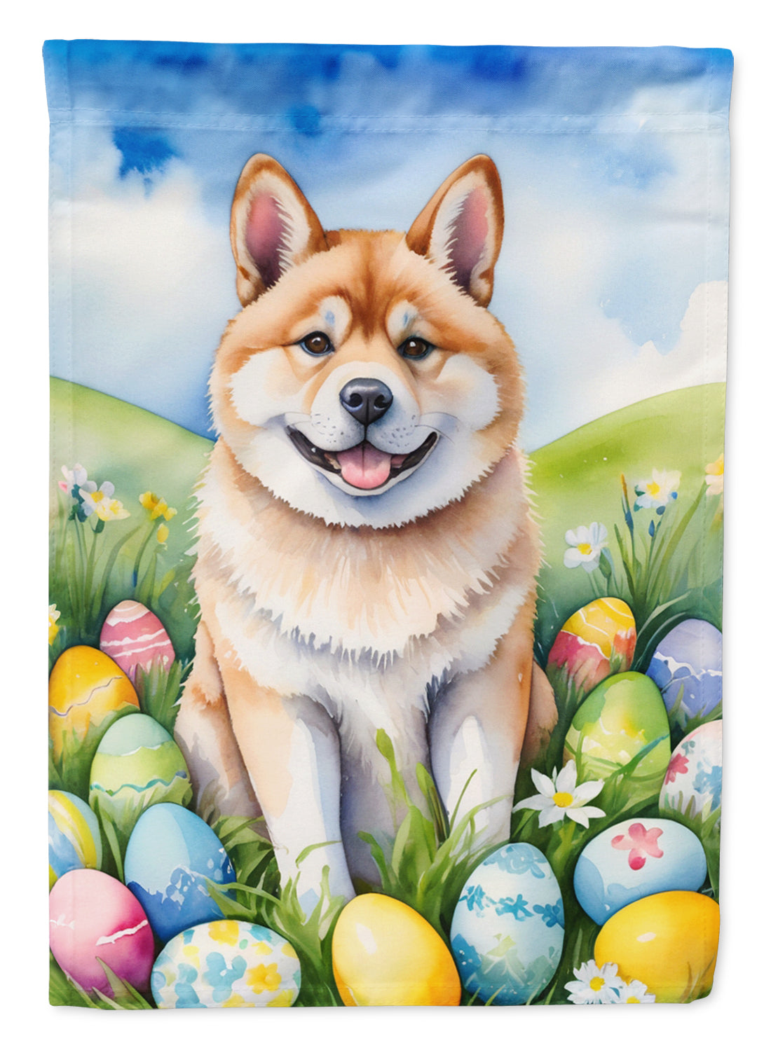 Buy this Akita Easter Egg Hunt House Flag