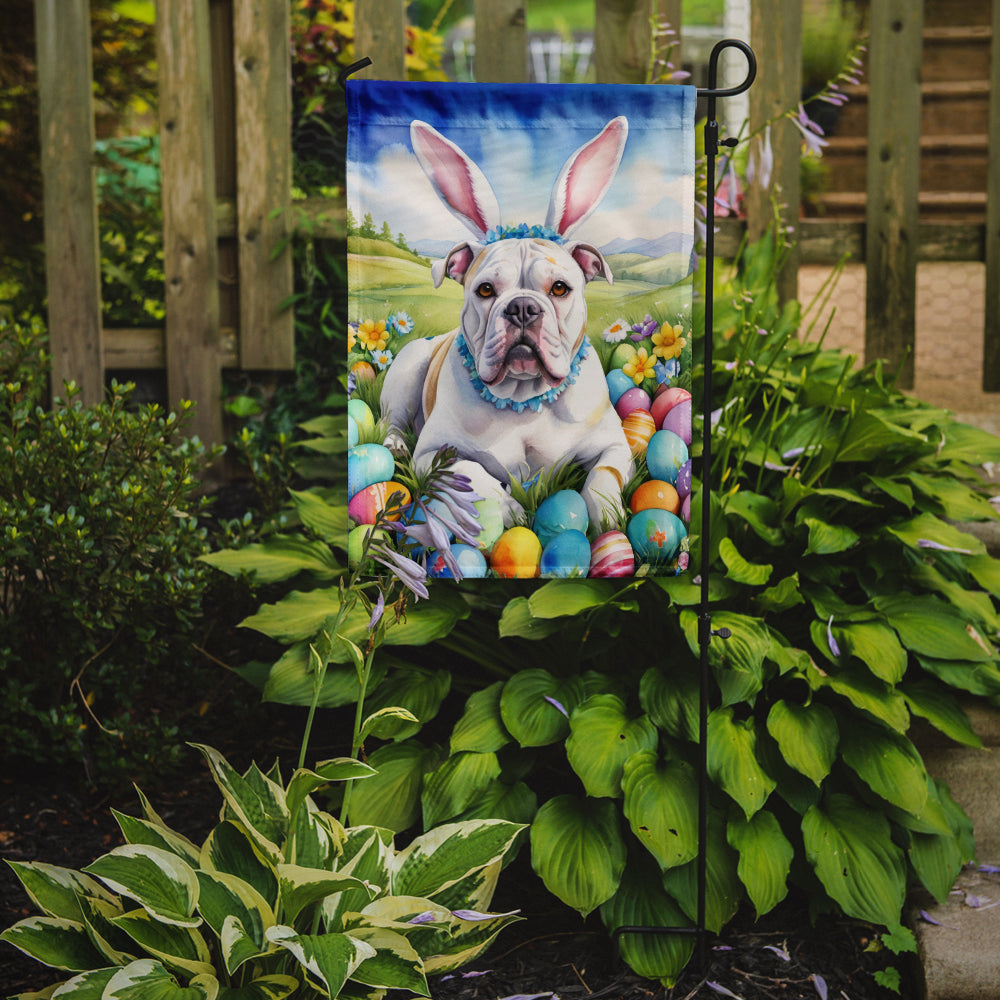 American Bulldog Easter Egg Hunt Garden Flag